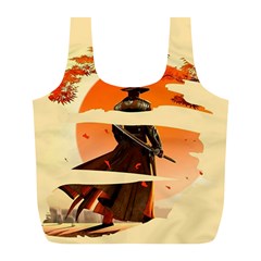 Samurai Art Ninja Katana Anime Aesthetic  Japanese Lore Style Mythology Retro Classic Warrior Full Print Recycle Bag (l) by Bedest