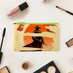 Samurai Art Ninja Katana Anime Aesthetic  Japanese Lore Style Mythology Retro Classic Warrior Cosmetic Bag (xs) by Bedest