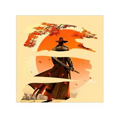 Samurai Art Ninja Katana Anime Aesthetic  Japanese Lore Style Mythology Retro Classic Warrior Square Satin Scarf (30  X 30 ) by Bedest