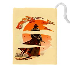 Samurai Art Ninja Katana Anime Aesthetic  Japanese Lore Style Mythology Retro Classic Warrior Drawstring Pouch (4xl) by Bedest