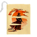 Samurai Art Ninja Katana Anime Aesthetic  Japanese Lore Style Mythology Retro Classic Warrior Drawstring Pouch (4XL) Back