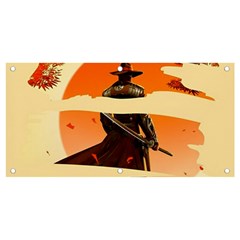 Samurai Art Ninja Katana Anime Aesthetic  Japanese Lore Style Mythology Retro Classic Warrior Banner And Sign 4  X 2  by Bedest