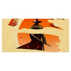 Samurai Art Ninja Katana Anime Aesthetic  Japanese Lore Style Mythology Retro Classic Warrior Banner And Sign 6  X 3  by Bedest