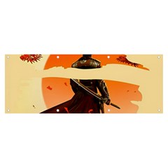 Samurai Art Ninja Katana Anime Aesthetic  Japanese Lore Style Mythology Retro Classic Warrior Banner And Sign 8  X 3  by Bedest