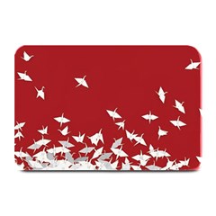 Red Sun Sea Waves Bird Japanese Art Minimalist Plate Mats