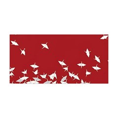 Red Sun Sea Waves Bird Japanese Art Minimalist Yoga Headband