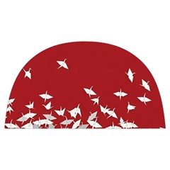 Red Sun Sea Waves Bird Japanese Art Minimalist Anti Scalding Pot Cap