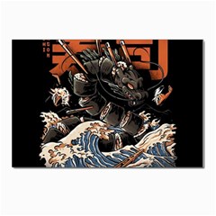 Sushi Dragon Japanese Postcard 4 x 6  (pkg Of 10) by Bedest