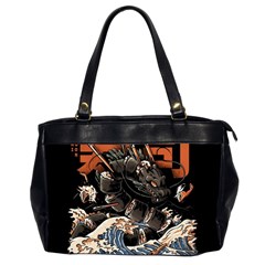 Sushi Dragon Japanese Oversize Office Handbag (2 Sides) by Bedest