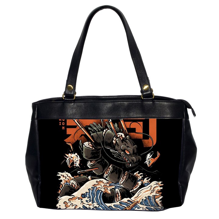 Sushi Dragon Japanese Oversize Office Handbag (2 Sides)