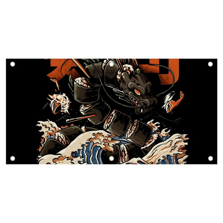 Sushi Dragon Japanese Banner and Sign 4  x 2 