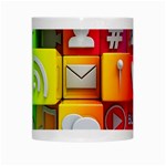 Colorful 3d Social Media White Mug Center