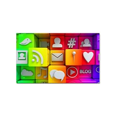 Colorful 3d Social Media Sticker (rectangular) by Ket1n9