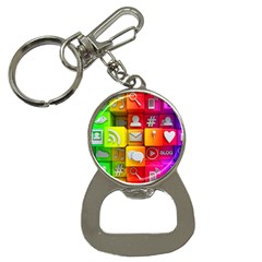 Colorful 3d Social Media Bottle Opener Key Chain by Ket1n9