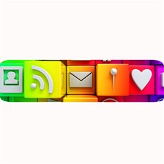 Colorful 3d Social Media Large Bar Mat by Ket1n9