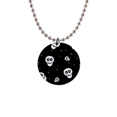 Skull Pattern 1  Button Necklace by Ket1n9