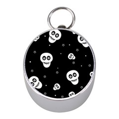 Skull Pattern Mini Silver Compasses by Ket1n9