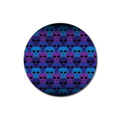 Skull Pattern Wallpaper Magnet 3  (round) by Ket1n9