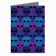 Skull Pattern Wallpaper Greeting Card by Ket1n9