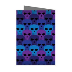 Skull Pattern Wallpaper Mini Greeting Cards (pkg Of 8) by Ket1n9