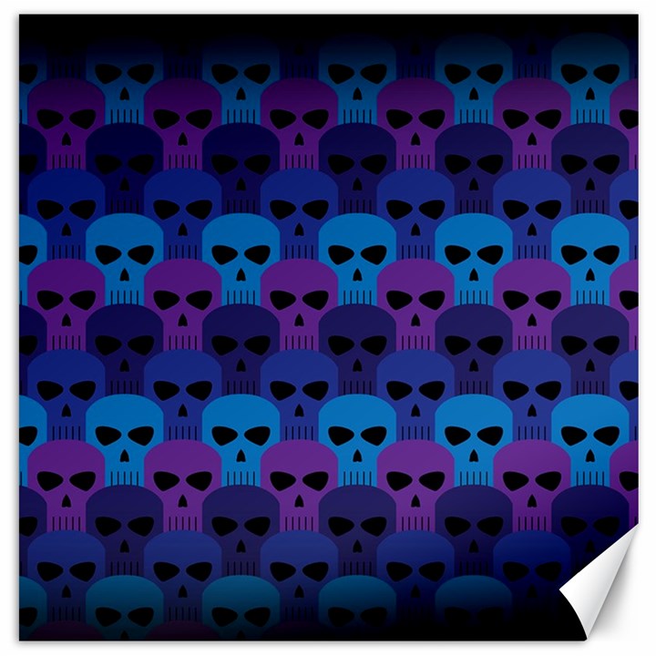 Skull Pattern Wallpaper Canvas 12  x 12 