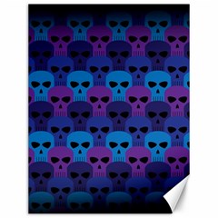 Skull Pattern Wallpaper Canvas 12  X 16  by Ket1n9