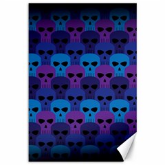 Skull Pattern Wallpaper Canvas 12  X 18  by Ket1n9