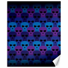 Skull Pattern Wallpaper Canvas 16  X 20  by Ket1n9