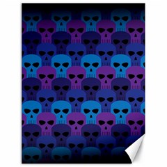 Skull Pattern Wallpaper Canvas 18  X 24  by Ket1n9