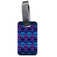 Skull Pattern Wallpaper Luggage Tag (two Sides) by Ket1n9