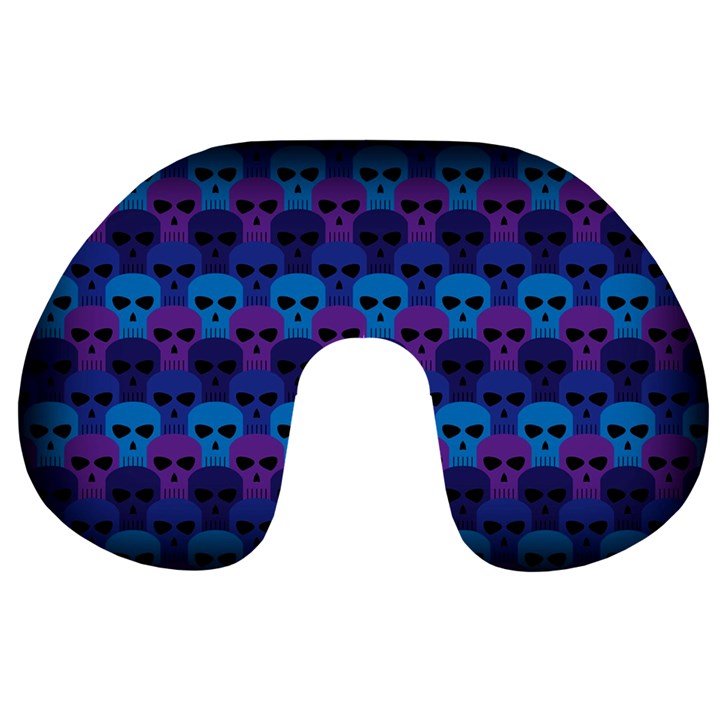 Skull Pattern Wallpaper Travel Neck Pillow