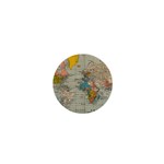 Vintage World Map 1  Mini Magnets Front