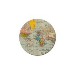 Vintage World Map Golf Ball Marker (10 Pack) by Ket1n9