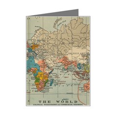 Vintage World Map Mini Greeting Card by Ket1n9