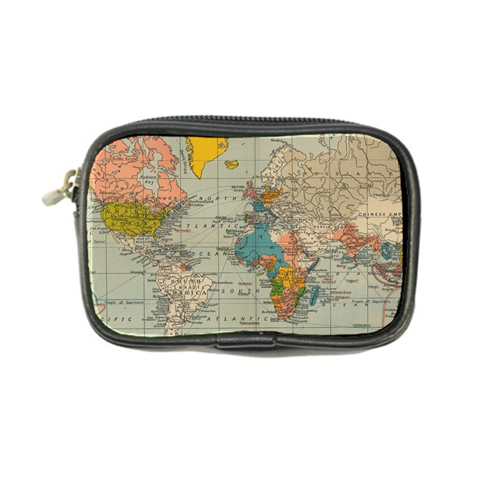 Vintage World Map Coin Purse