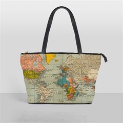 Vintage World Map Classic Shoulder Handbag by Ket1n9