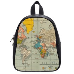 Vintage World Map School Bag (small) by Ket1n9