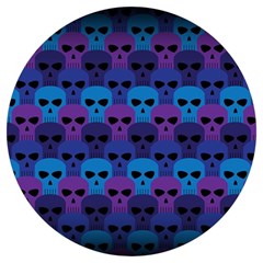 Skull Pattern Wallpaper Round Trivet by Ket1n9