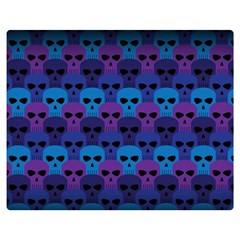 Skull Pattern Wallpaper Premium Plush Fleece Blanket (medium) by Ket1n9