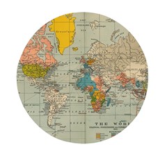 Vintage World Map Mini Round Pill Box (pack Of 3) by Ket1n9