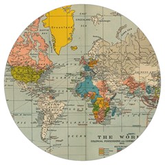 Vintage World Map Round Trivet by Ket1n9