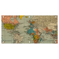 Vintage World Map Banner And Sign 4  X 2  by Ket1n9