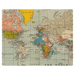 Vintage World Map Premium Plush Fleece Blanket (medium) by Ket1n9