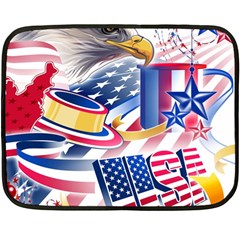 United States Of America Usa  Images Independence Day Fleece Blanket (mini)