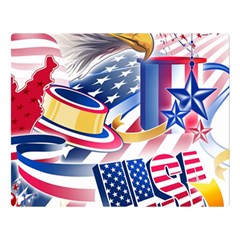 United States Of America Usa  Images Independence Day Two Sides Premium Plush Fleece Blanket (large) by Ket1n9