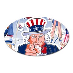 Independence Day United States Of America Oval Magnet by Ket1n9