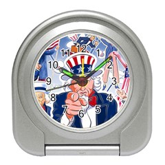 Independence Day United States Of America Travel Alarm Clock by Ket1n9