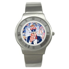 Independence Day United States Of America Stainless Steel Watch by Ket1n9