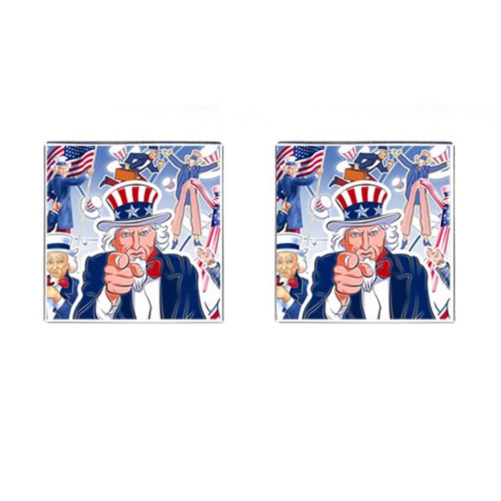 Independence Day United States Of America Cufflinks (Square)