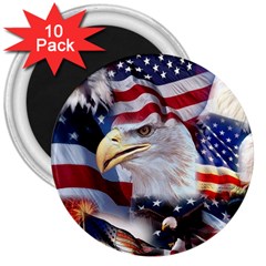 United States Of America Images Independence Day 3  Magnets (10 Pack)  by Ket1n9